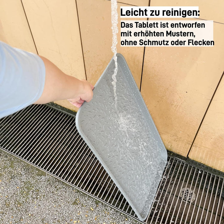 Schuhwanne - Grosse Schuhabtropfschale für Schuhregal Outdoor, Auffangwanne aus Kunststoff, Abtropfs