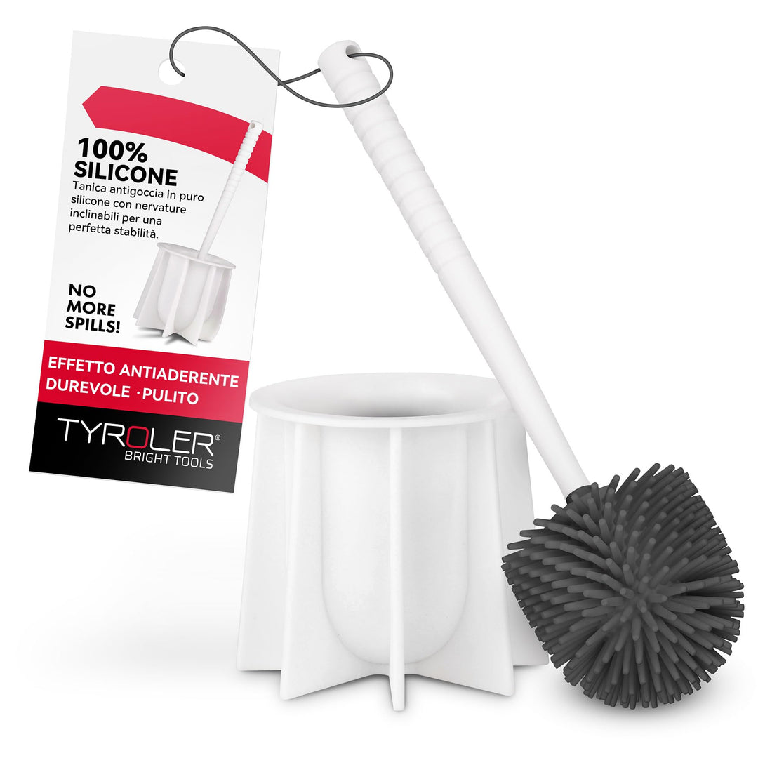 Tyroler Bright Tools Toilettenbürste antibakterielle WC-Bürste (Weiss), Weiss