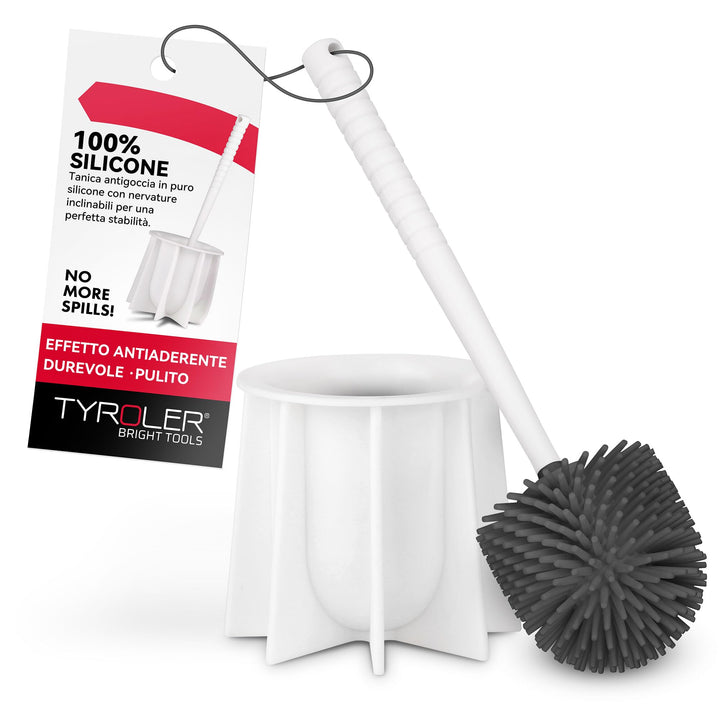 Tyroler Bright Tools Toilettenbürste antibakterielle WC-Bürste (Weiss), Weiss