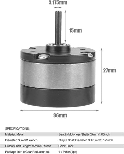 VGEBY1 RC Getriebe, Planetengetriebe Untersetzungsgetriebe 540 Motor Hochleistungsgetriebe Motor 540