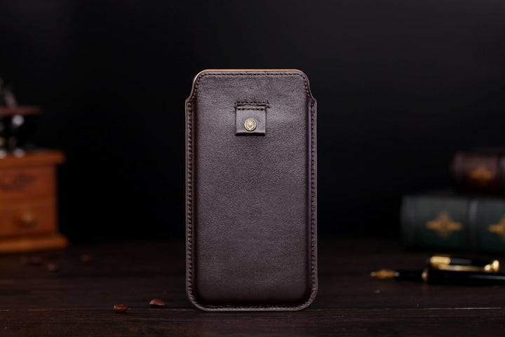 Cronus &amp; Rhea® | Luxus Smartphone Tasche mit Zugband aus exklusivem Leder (Athena) | Hülle - Etui -