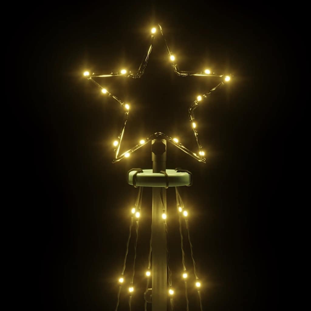 vidaXL LED Weihnachtsbaum Kegelform Tannenbaum Lichterbaum Weihnachtsdeko Stern Beleuchtung Aussen B