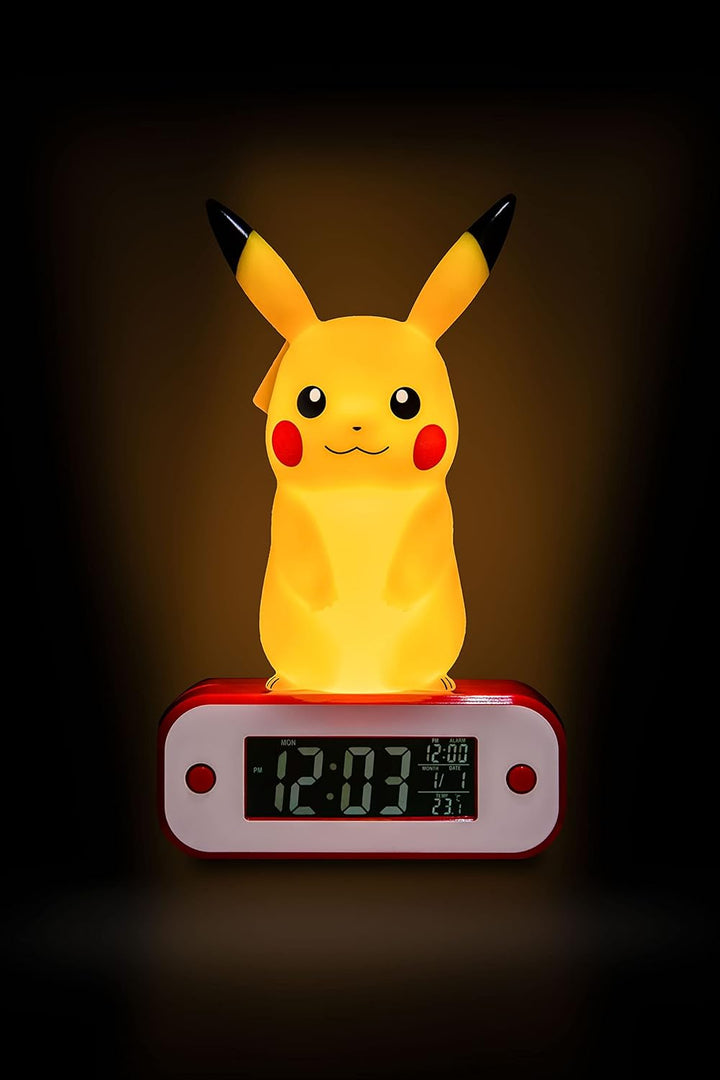 Teknofun - Pokémon Wecker - Pikachu - Beleuchteter Retro-Bildschirm -gelb- Digitales Display - Progr
