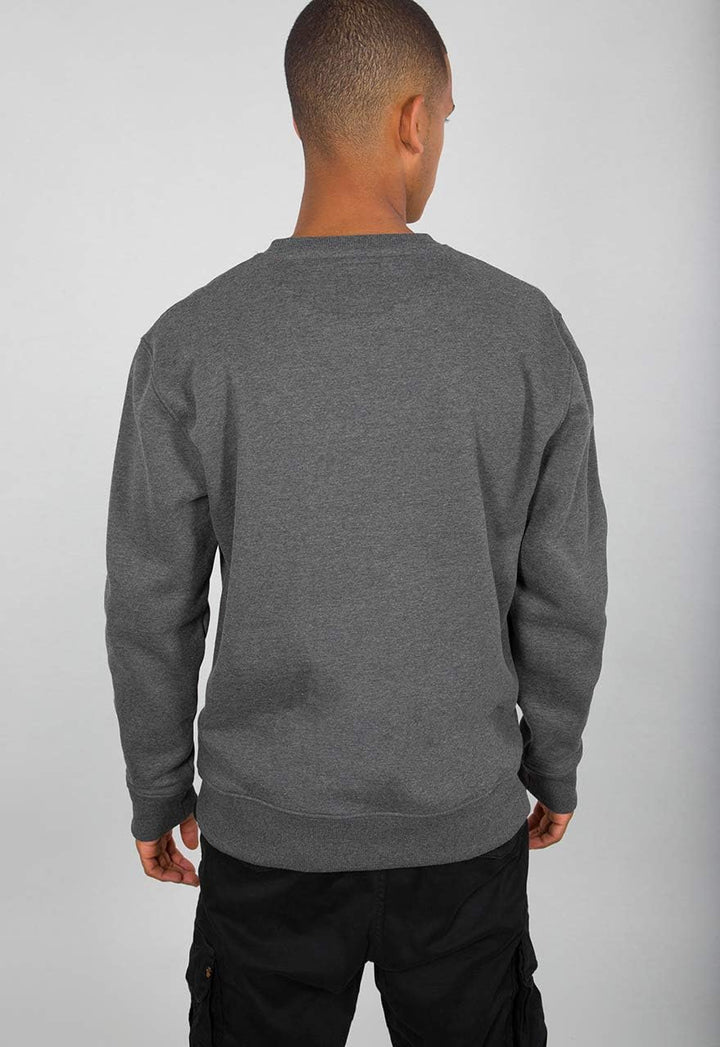 Alpha Industries Herren Basic Sweater Sweatshirt für Herren Sweatshirt (1er Pack) XXS Charcoal Heath