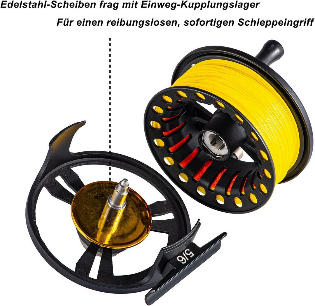 Goture Fliegenrolle Fliegenfischen Rollen wasserdicht 2+1BB 3/4 5/6 7/8 9/10 Aluminum Legierungskörp