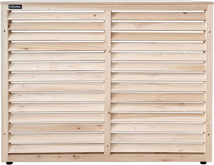 Verkleidung für Wärmepumpe oder Klimaanlage Klima Sichtschutz Abdeckung Holz für Aussengeräte (natur