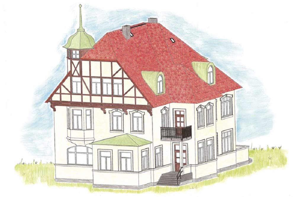 Auhagen 11443.0-Fabrikantenvilla, 310 x 190 x 230 mm, bunt