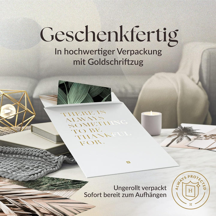Heimlich® Premium Poster Set OHNE Bilderrahmen | 4 x DIN A3 & 4 x DIN A4 - ca. 30x42 & 21x30 | Stilv
