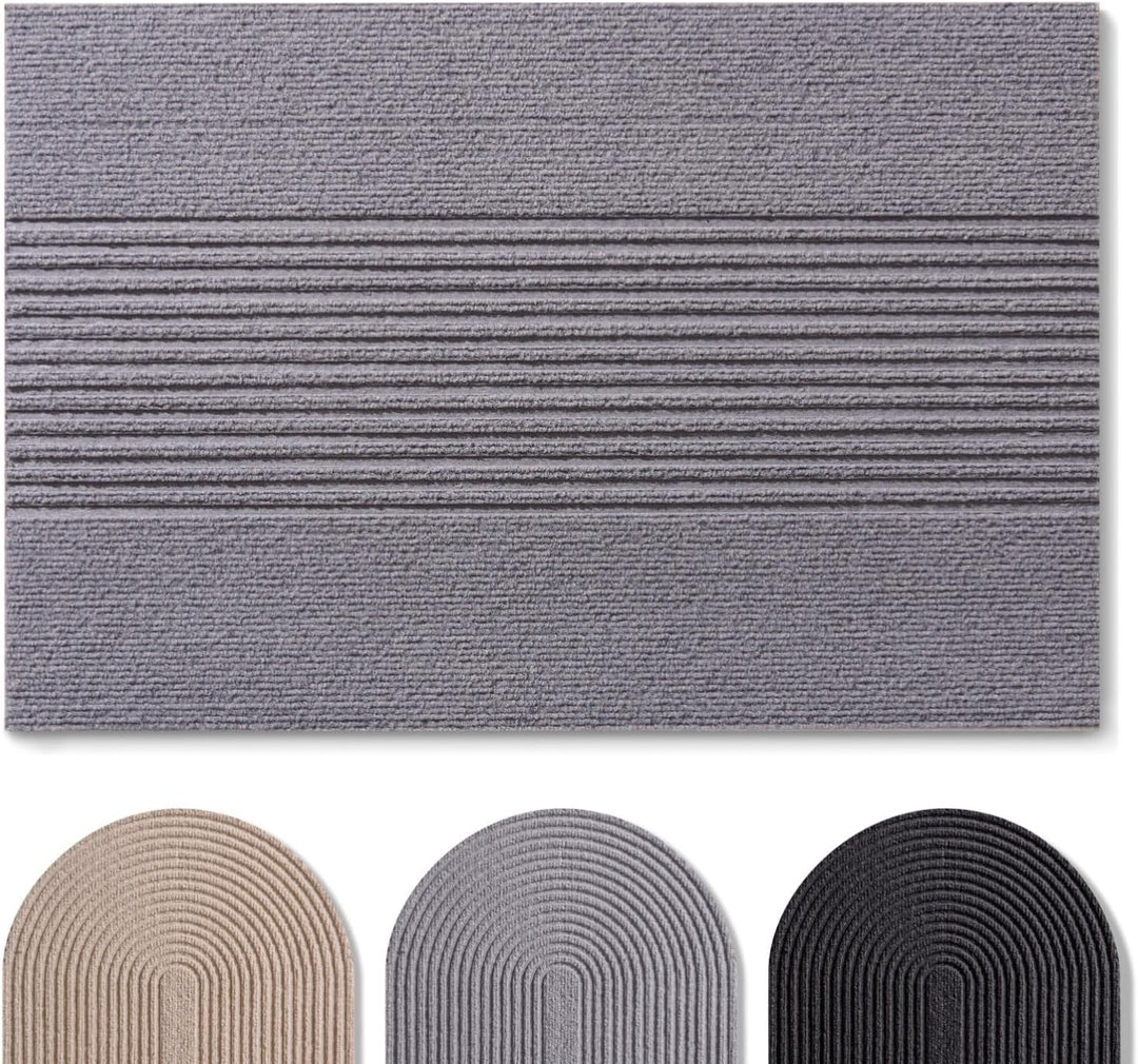 Blumtal Fussmatte 60x90 cm - rutschfeste Schmutzfangmatte - Fussabtreter mit Muster - Fussmatten Hau