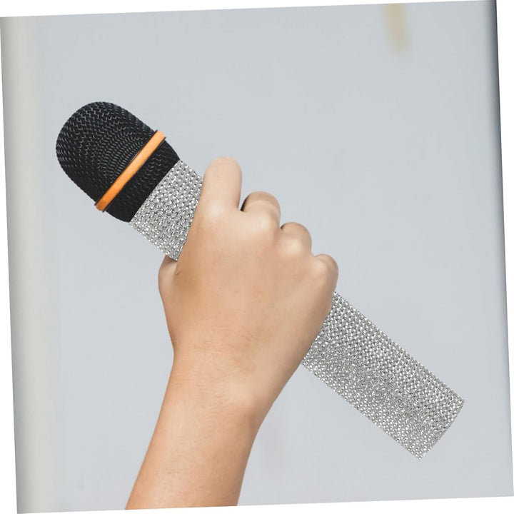 SAFIGLE Mikrofonabdeckung Für Drahtlose Mikrofone Mit Strassbesatz Mikrofongriffhülle Als Schutzüber