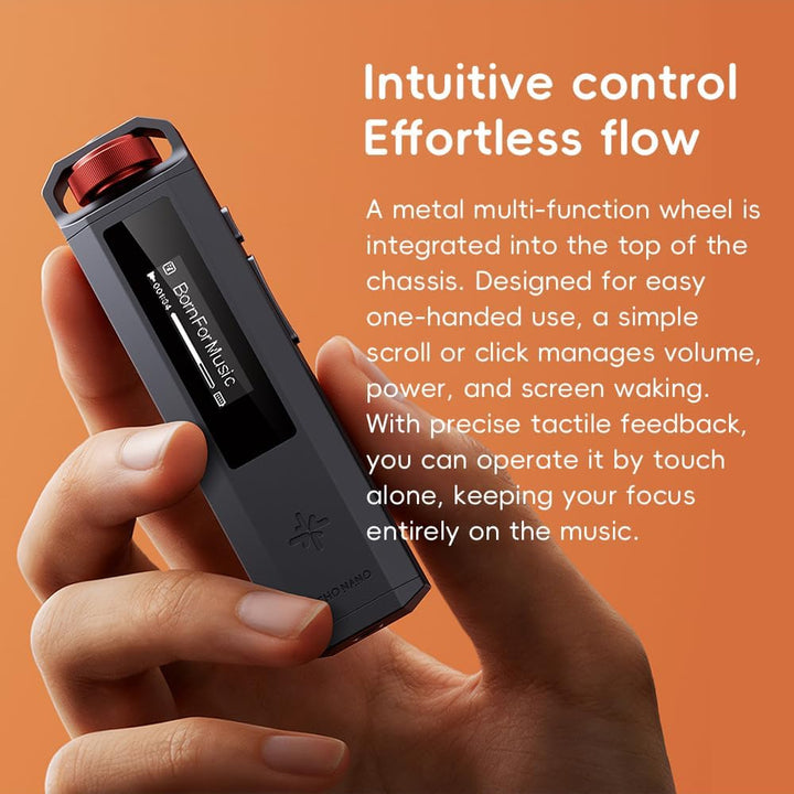 FiiO SnowSky Echo Nano Retro Tragbarer MP3-Player mit Fingerspitzen-Scrollrad, 3,5-mm-Ausgang, USB-D