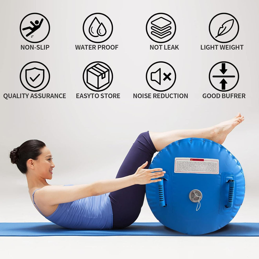 PPXIA Air Roll Aufblasbare Roller, Gym Air Barrel Luft Rollen Gymnastic Zylinder, Gymnastikmatte Tum