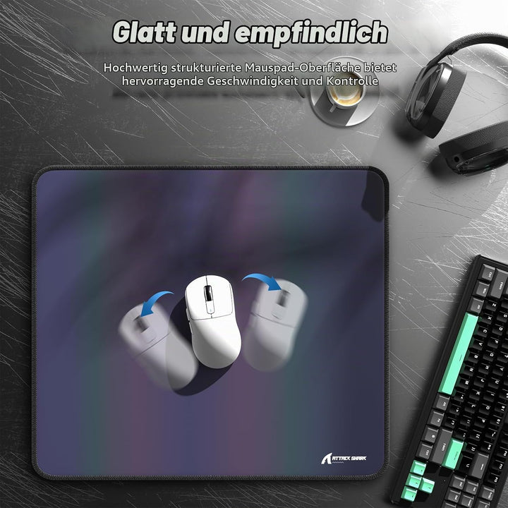 ATTACK SHARK CM03 Esports-Gaming-Mauspad, Grosses Mauspad Mit Wasserabweisender Beschichtung, Stark