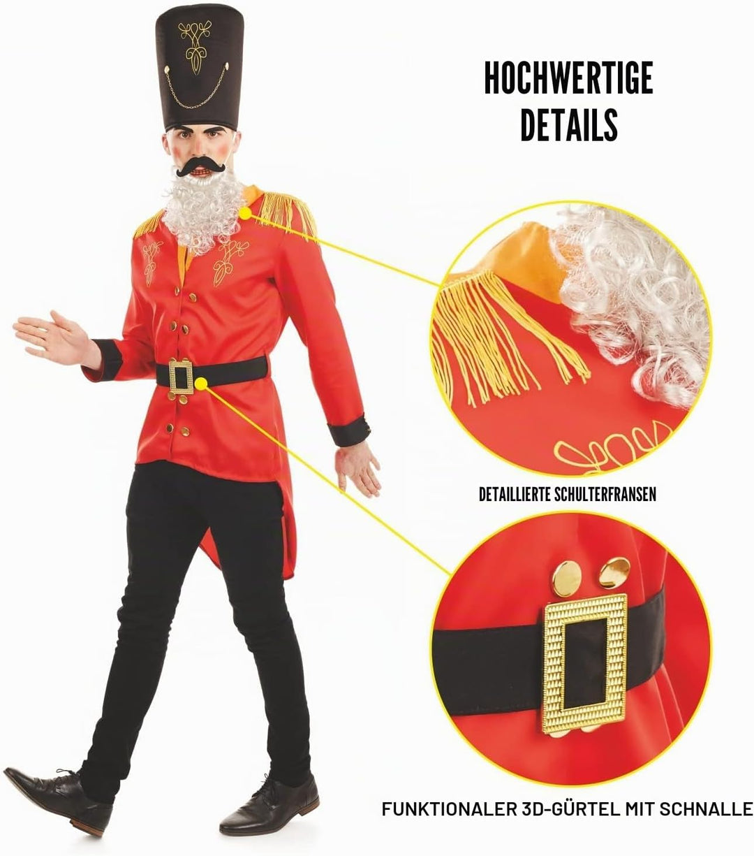 Fun Shack Nussknacker Kostüm Herren, Nussknacker Kostüm Damen, Kostüm Nussknacker XL XL Nussknacker,
