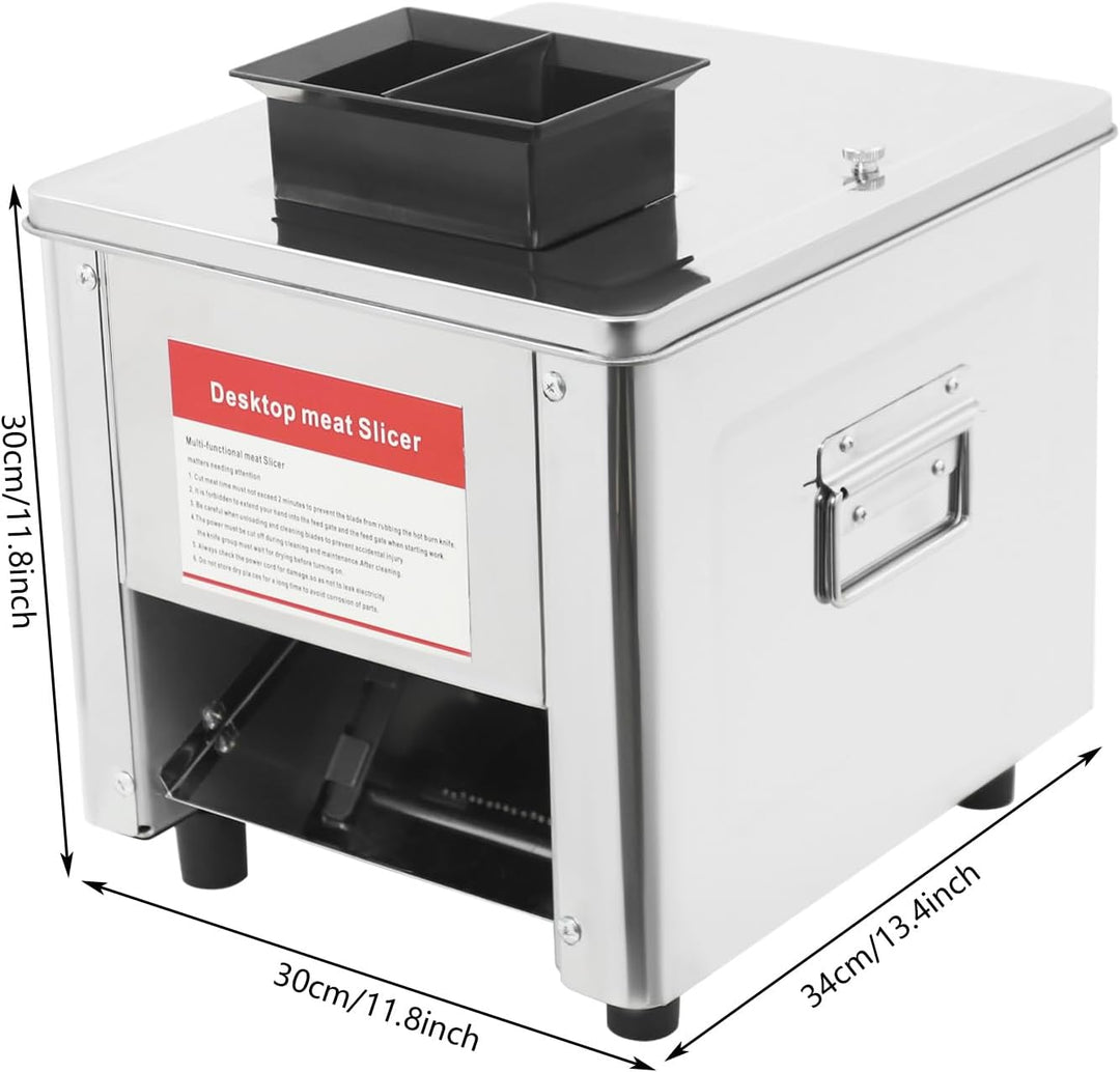 Kommerzieller Fleischschneider, elektrischer Fleischschneider 850 W, Aufschnittmaschine aus Edelstah