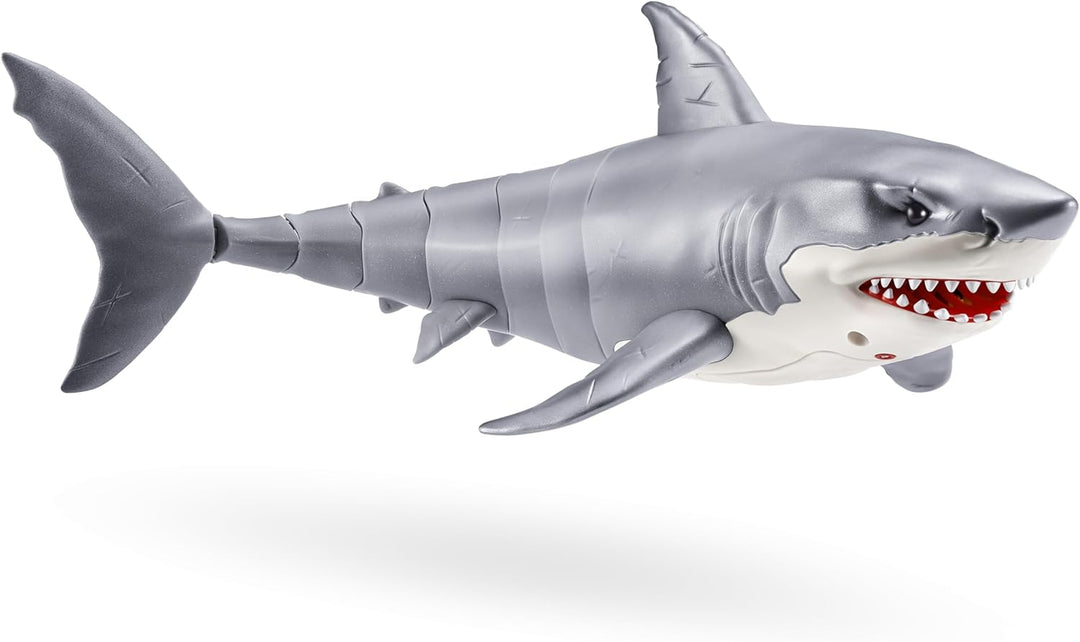 ROBO ALIVE Great White Shark Serie 1 von ZURU, batteriebetriebenes Roboter-Haispielzeug mit Leuchtef
