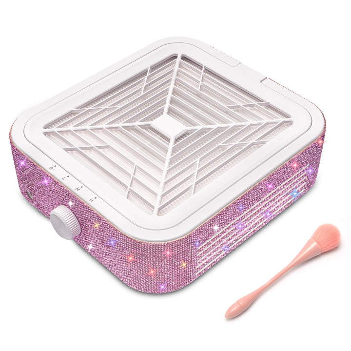 CGBE Staubabsaugung für nägel, 120W Nagelstaubsauger mit 2 Filter Saugstark Professionell Nagel Stau