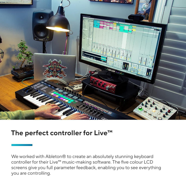 Novation 49SL MkIII MIDI-Controller-Keyboard mit 49 Tasten und Sequenzer sowie DAW-Integration