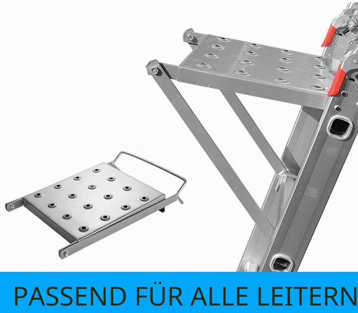 Einhängetritt Stabiler Arbeitspodest zum Einhängen in Leitern, Stehleitern, Anlegeleitern Trittfläch