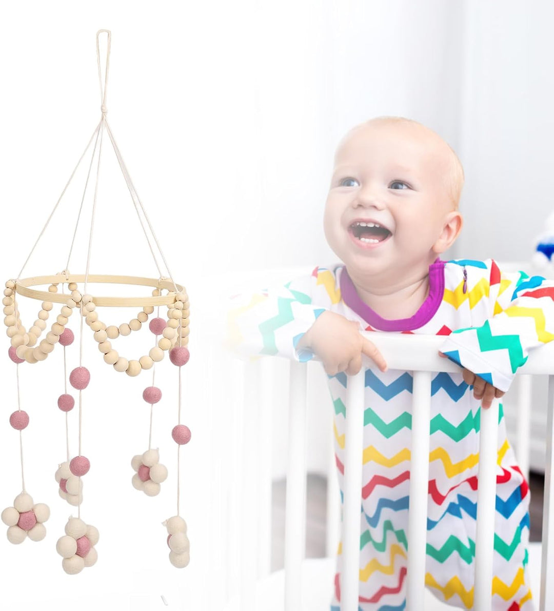 Neugeborenes Hängendes Baby Mobile, Handgefertigtes Einzigartiges Design, Sanfte Bewegung, Bettglock
