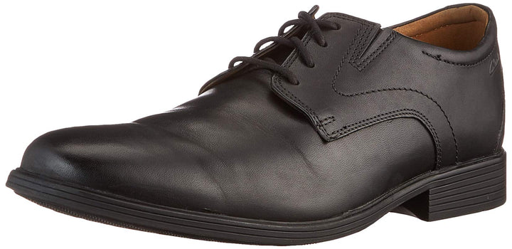 Clarks Herren Whiddon Step Slipper 41 EU Weit Black Leather, 41 EU Weit Black Leather