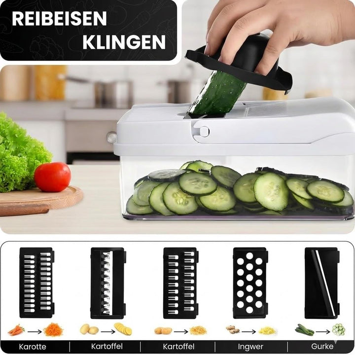 Gemüseschneider Mandoline – Zwiebelzerkleinerer – Kartoffelschneider Gurkenhobel – Zwiebelhacker Spi