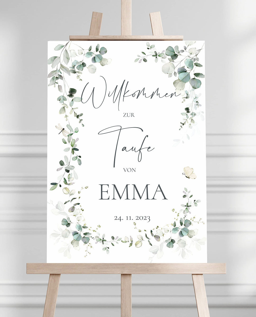 Manschin Laserdesign Willkommensschild Aluverbund personalisiert - Made in Germany - Welcome Willkom