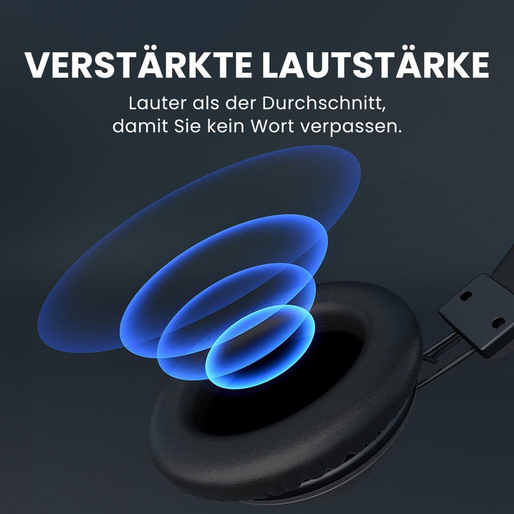 Avantree Audition 3 – Bluetooth 5.3 Over Ear Funkkopfhörer mit kabelloser Ladestation, kompatibel mi