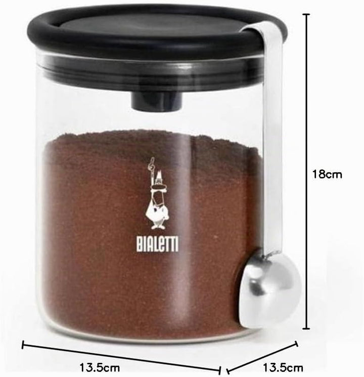 Bialetti 250 g Mokkaglas für Kaffee (mit Verschluss), Glas Single