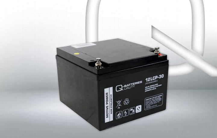 Q-Batteries 12LCP-30 / 12V - 30Ah Blei Akku Zyklentyp AGM - Deep Cycle VRLA