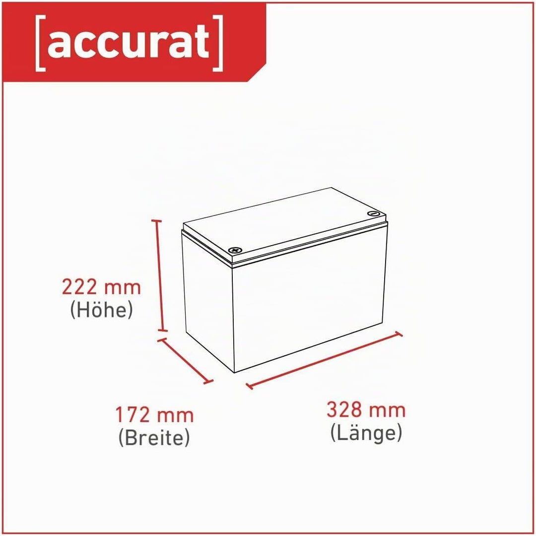 Accurat Traction T115 Pro AGM Bleiakku- 12V, 115Ah, 30% Startleistung, wartungsfrei, zyklenfest -VRL