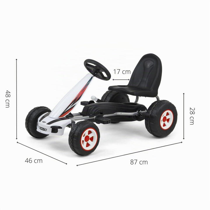 Milly Mally Pedal-Gokart Rutscher Viper, weiss, 5901761125856