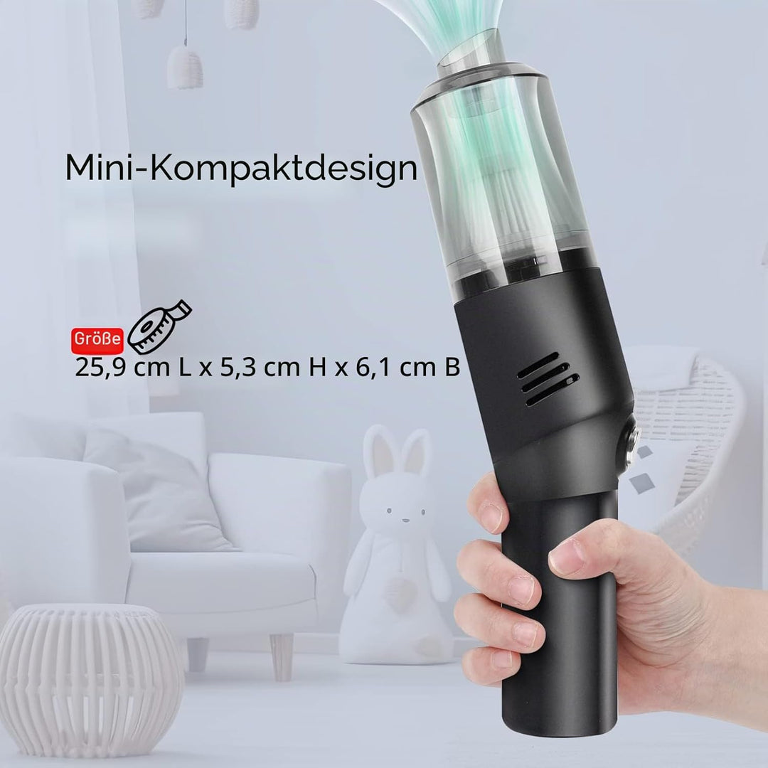 Handstaubsauger Akku Handstaubsauger Auto,USB aufladbar Tragbar Leicht Mini Staubsauger,Auto-Staubsa