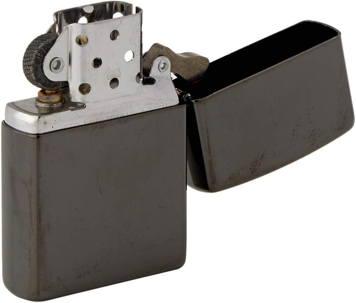 Zippo 60001857 Feuerzeuge, Messing, Black Ice, One High Polish Black, High Polish Black