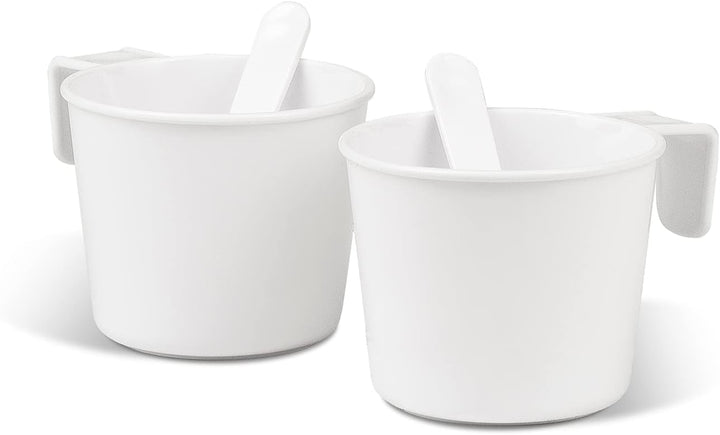 Girmi BL04 Reisewasserkocher, 0,6 Liter, 600 W, 2 Becher inklusive, Messkanne, Weiss-Transparent, We