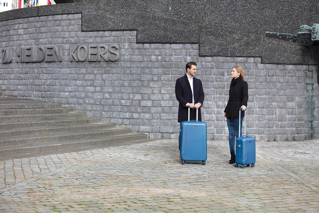 CarryOn Skyhopper Hartschalen Koffer Gröss - TSA Reisekoffer Leicht 78cm (Blau, Gross) L Blau, L Bla