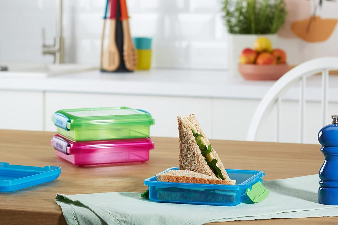 Sistema Brotdose Sandwichbox | 450 ml | stapelbare und luftdichte Lunchbox mit Deckel | Lunchbox Kin
