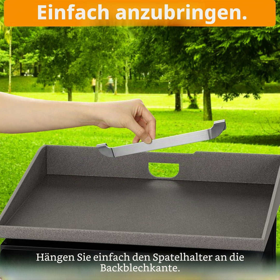 25,4 cm Grillspachtelhalter, magnetisches Design, Edelstahl, Grill-Werkzeugständer, Grillzubehör für