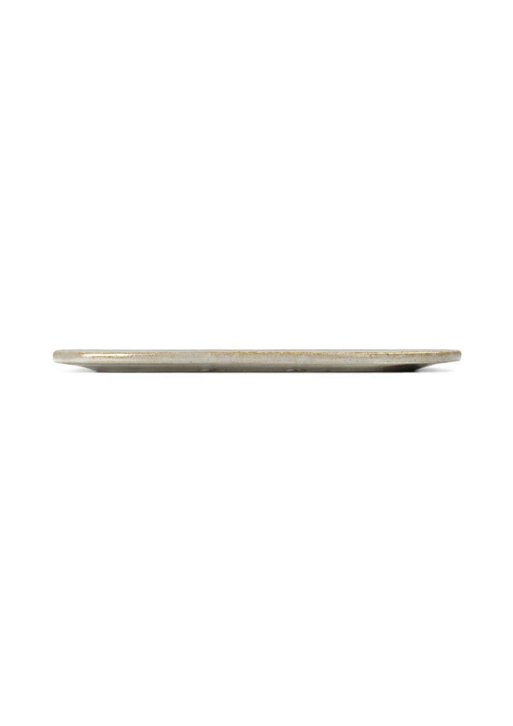 Lyngby Porcelæn Servierplatte 27x27 cm DAN-Ild Keramik-Punktdesign, blau