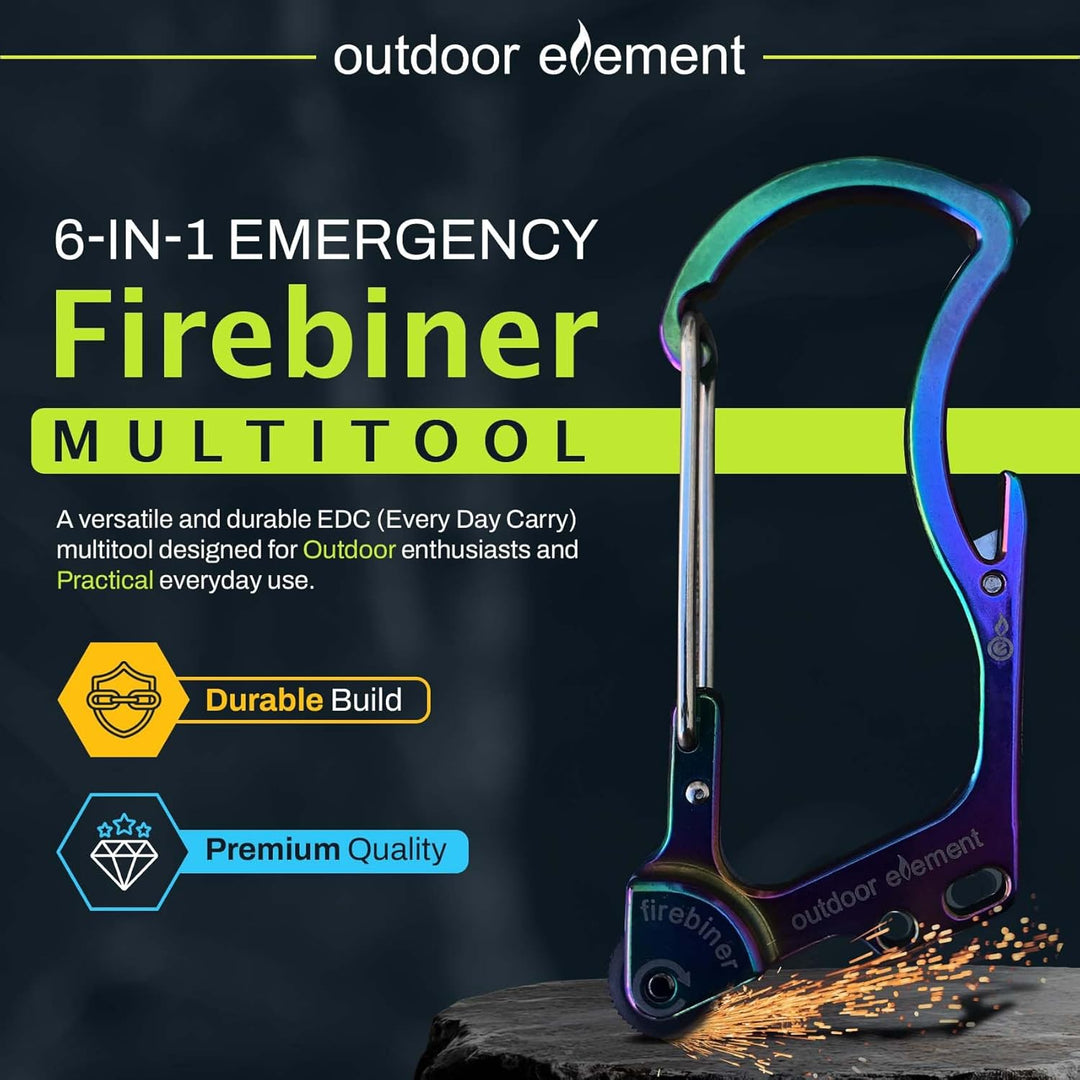 Outdoor Element Firebiner Aurora Schwarz, Schwarz