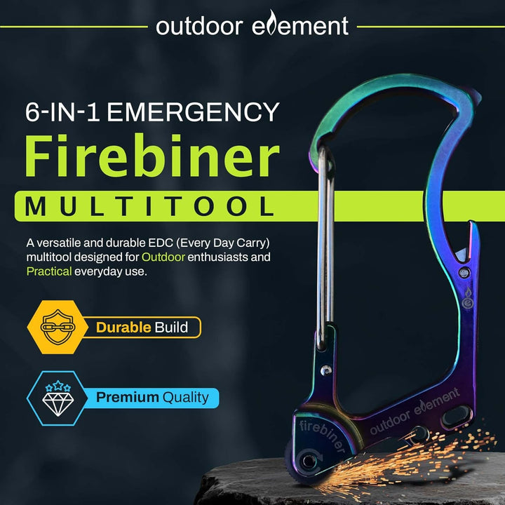Outdoor Element Firebiner Aurora Schwarz, Schwarz