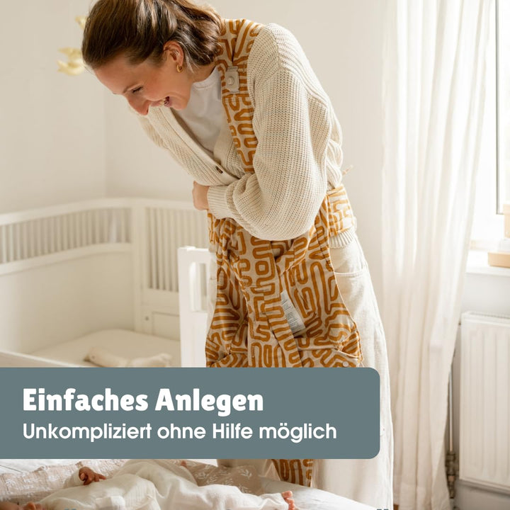 emma & noah Premium Babytrage – mitwachsend 3,5–15kg, ergonomisch, leise Magnetverschlüsse, gepolste