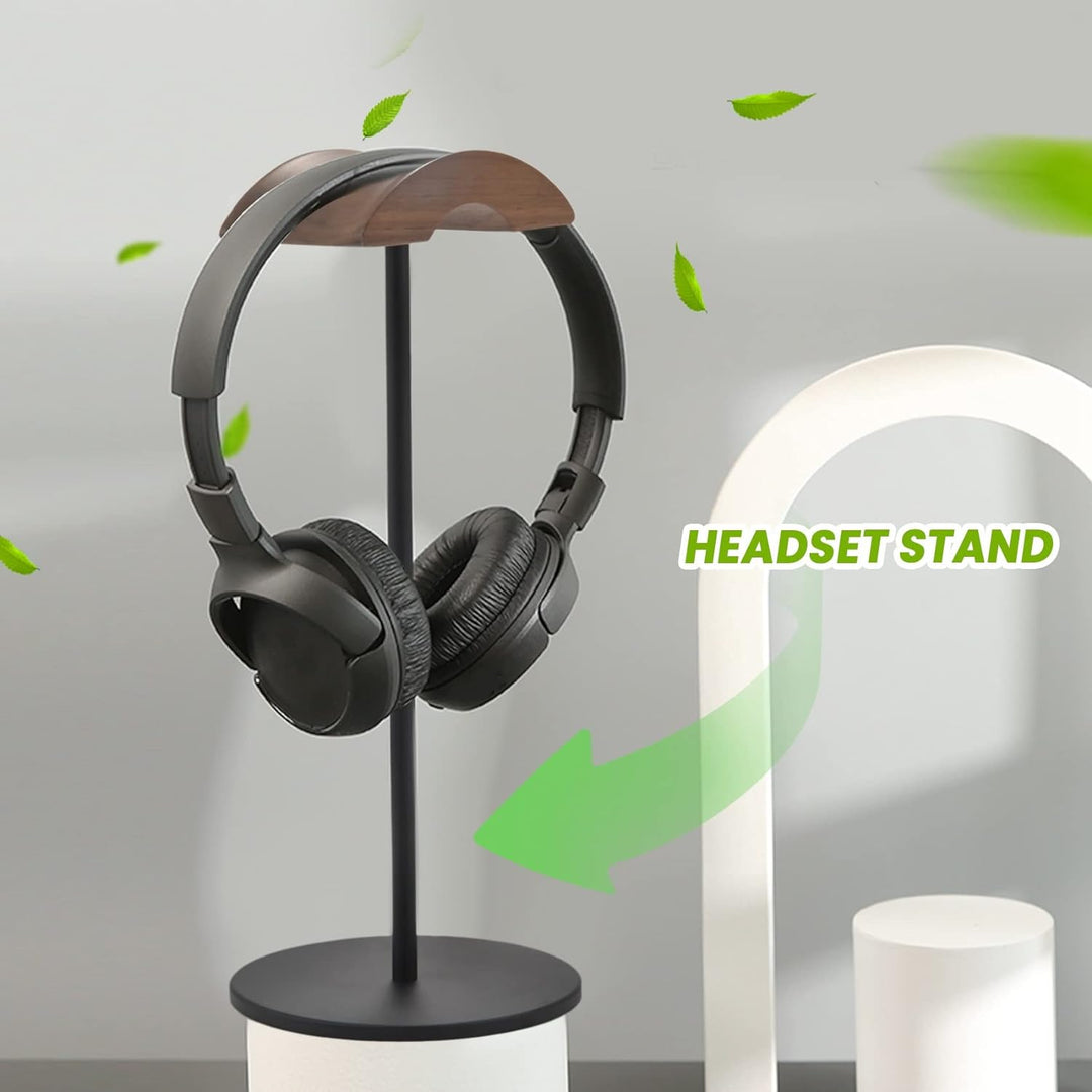 Pvczool KopfhöRer StäNder, Headset Halter Walnuss &, Gaming KopfhöRer Halter NatüRlichem Walnuss mit