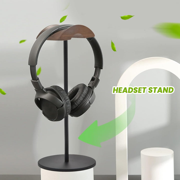 Pvczool KopfhöRer StäNder, Headset Halter Walnuss &, Gaming KopfhöRer Halter NatüRlichem Walnuss mit