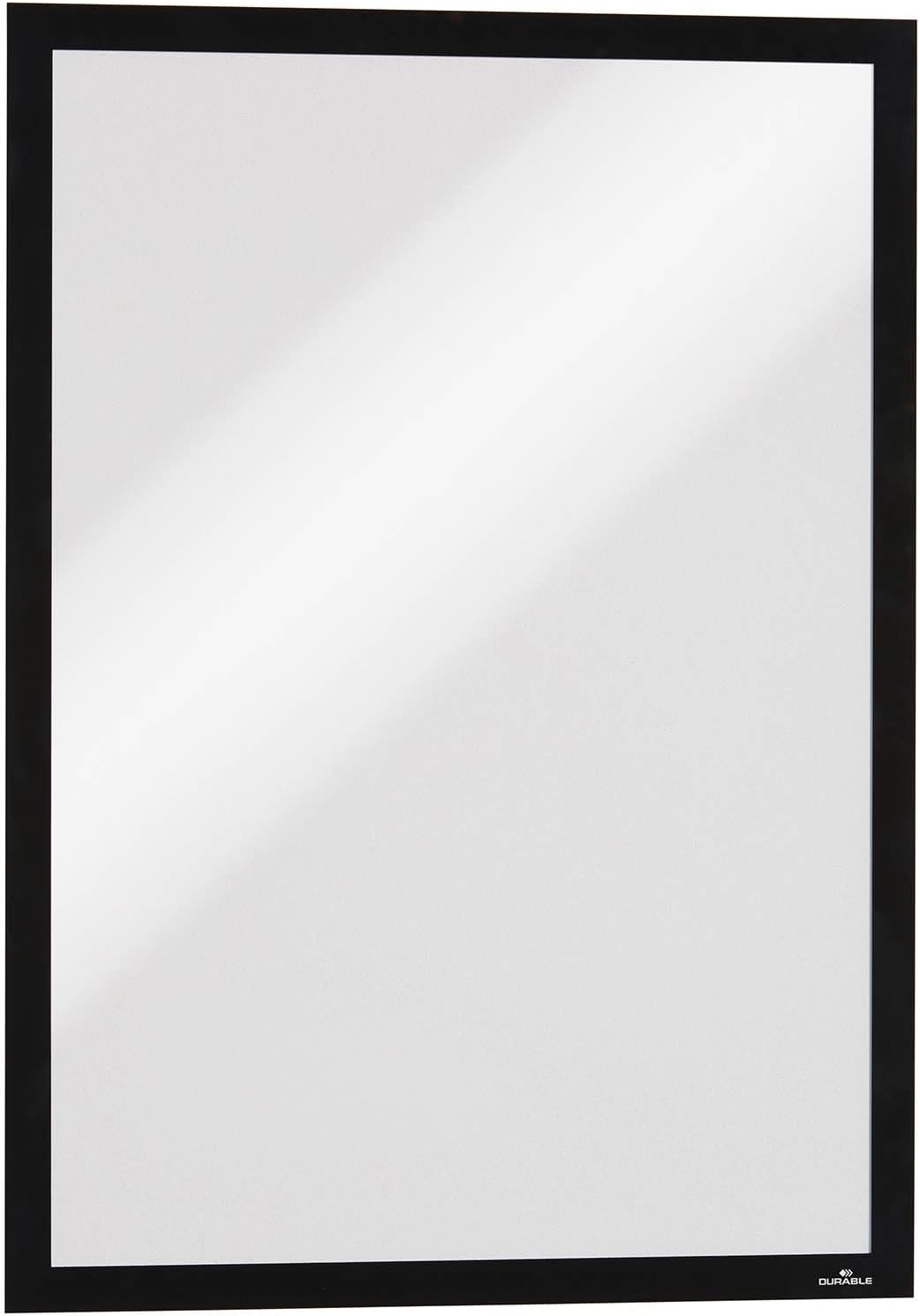 Durable Info-Rahmen Duraframe Magnetic (A3, Magnetrahmen für metallische Oberflächen) 5 Stück, schwa