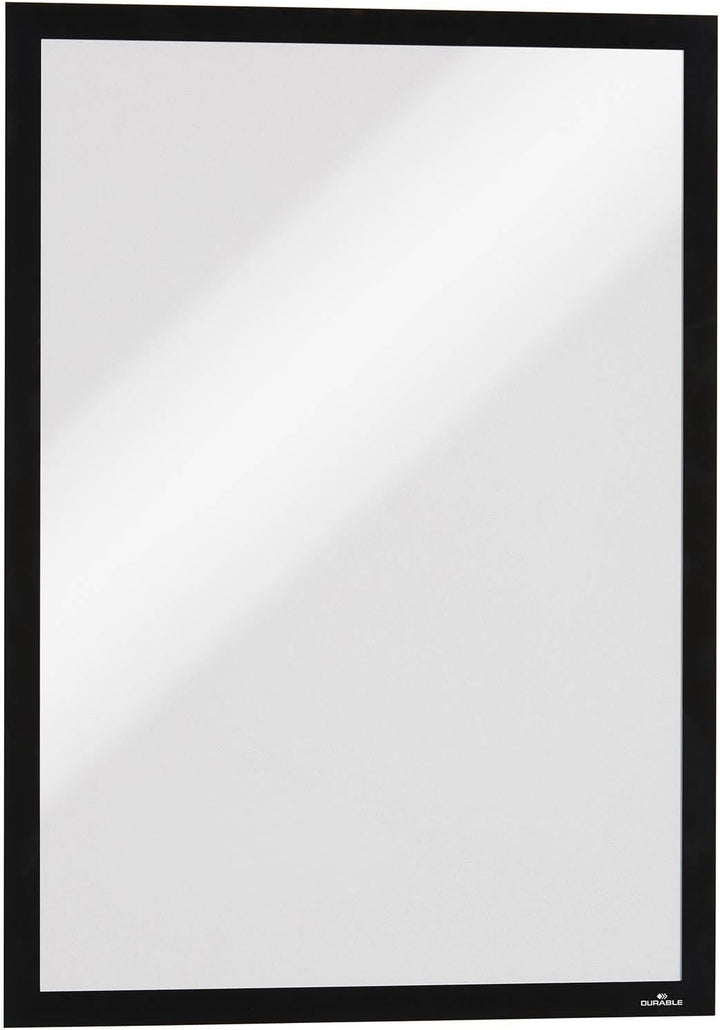 Durable Info-Rahmen Duraframe Magnetic (A3, Magnetrahmen für metallische Oberflächen) 5 Stück, schwa