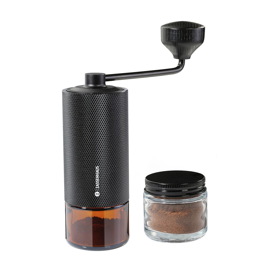 Zassenhaus manuelle Kaffeemühle BARISTA 2.0, Espressomühle, CNC gefrästes Edelstahlmahlwerk, Stufenl
