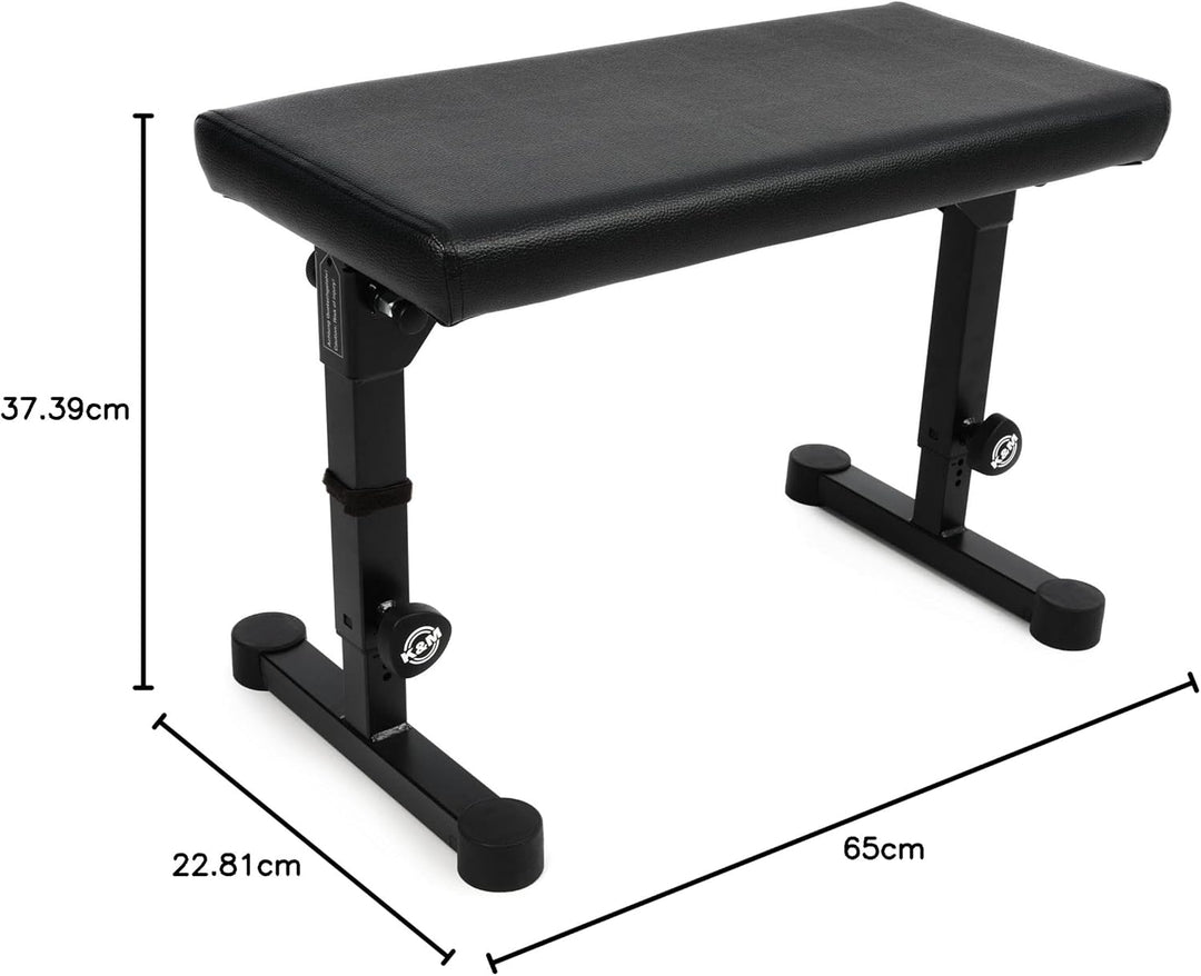 K&M 14087 Klavierbank Schwarz – Stahl, Kunstleder – Polstersitz, breite Sitzfläche – Höhenverstellba