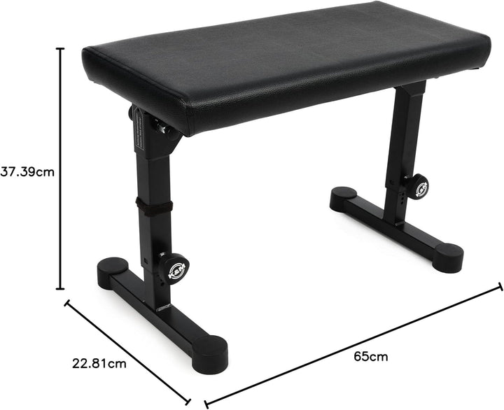 K&M 14087 Klavierbank Schwarz – Stahl, Kunstleder – Polstersitz, breite Sitzfläche – Höhenverstellba