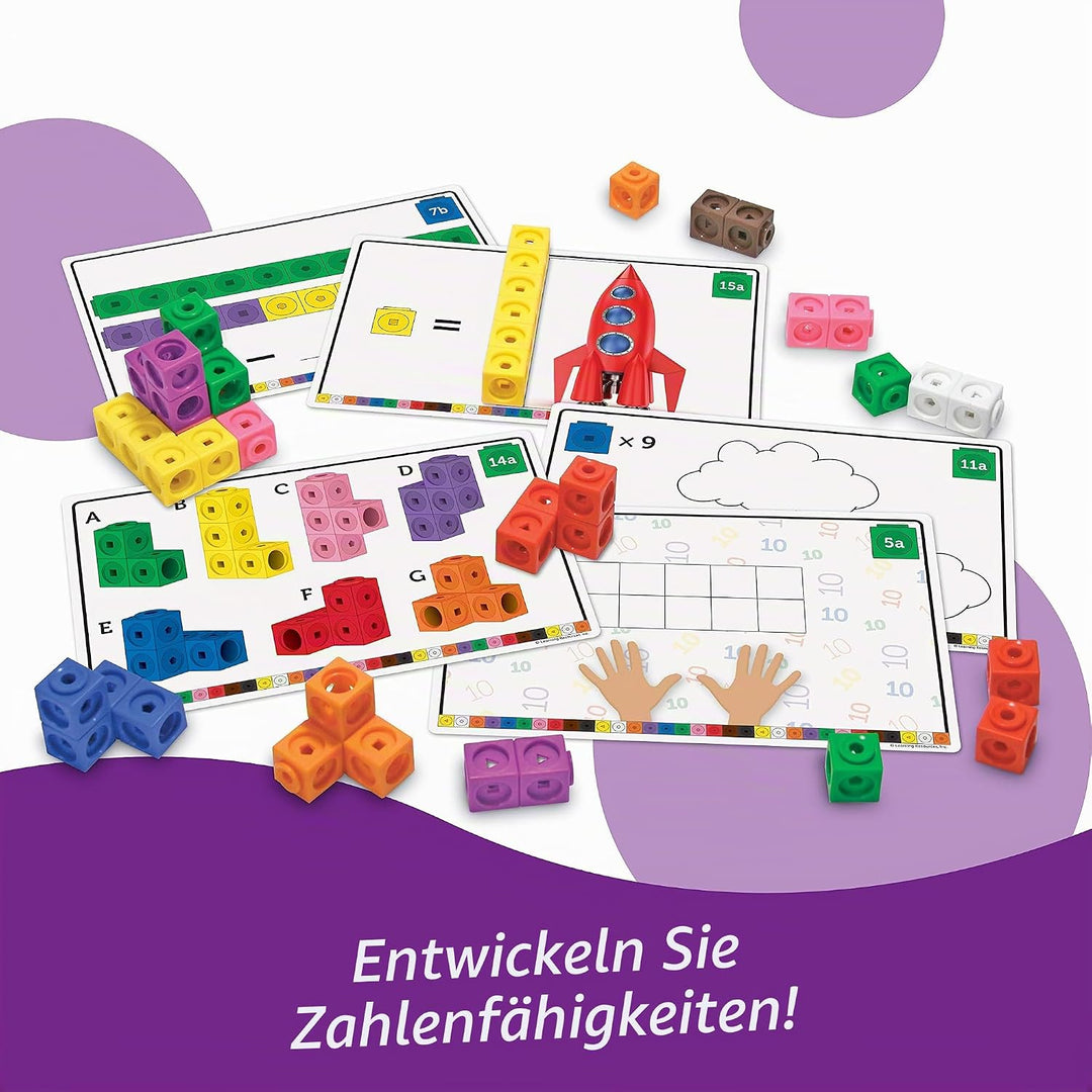 Learning Resources Early Math Mathlink Cube Activity Set, Assorted Colors, 115Piece, Ages 4+